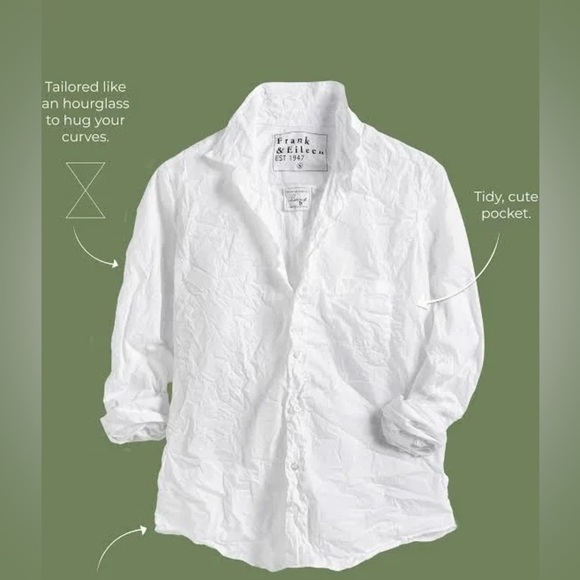 Frank & Eileen BARRY Tailored Button-Up Linen Shirt - Picture 3 of 8